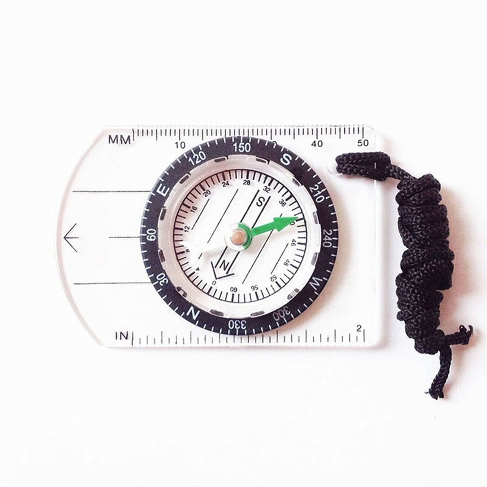 JINGYAN Kompasy Profesjonalny Mini Compass Map Skala Władca Maszyny wielofunkcyjne Piesze wycieczki na świeżym powietrzu Camping Survival Guiding Tool