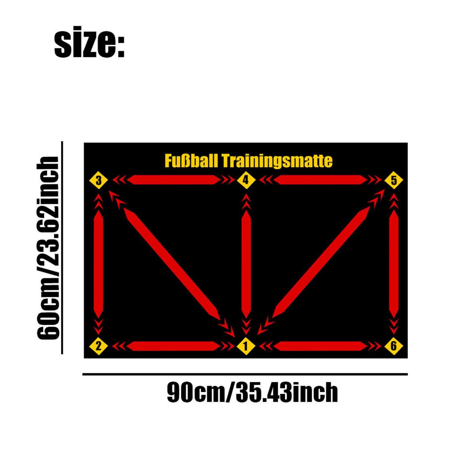 HonexCesng Voetbalmat, balcontrole, voetbalmat met voetbaltrainer, antislip, stille voetballmat, training, schokabsorberende voetbal, trainingsmat voor kinderen en volwassenen