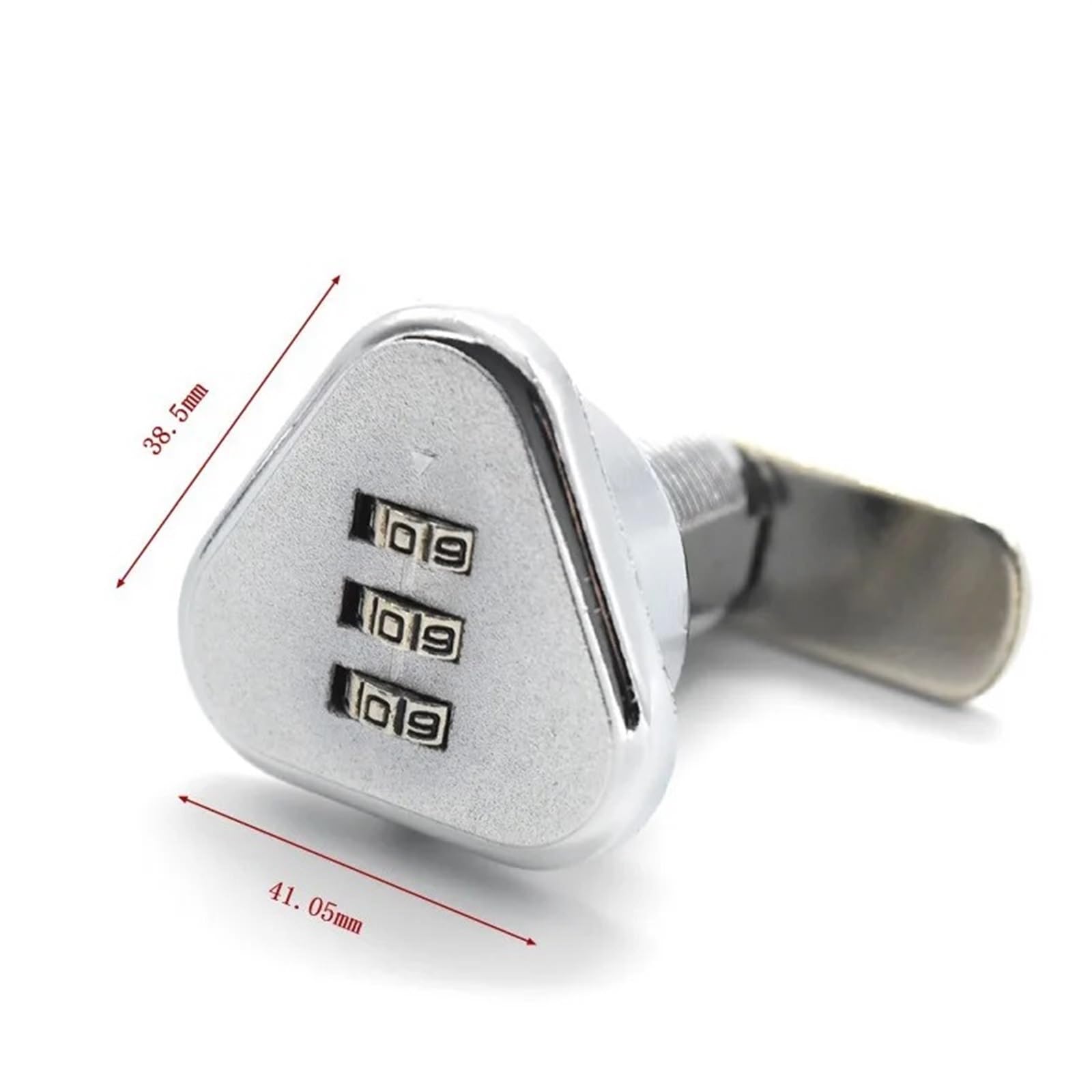 Candado de leva de combinación triangular con 3 códigos de contraseña para casillero MMS256, 1 unidad (L 30,5 mm)