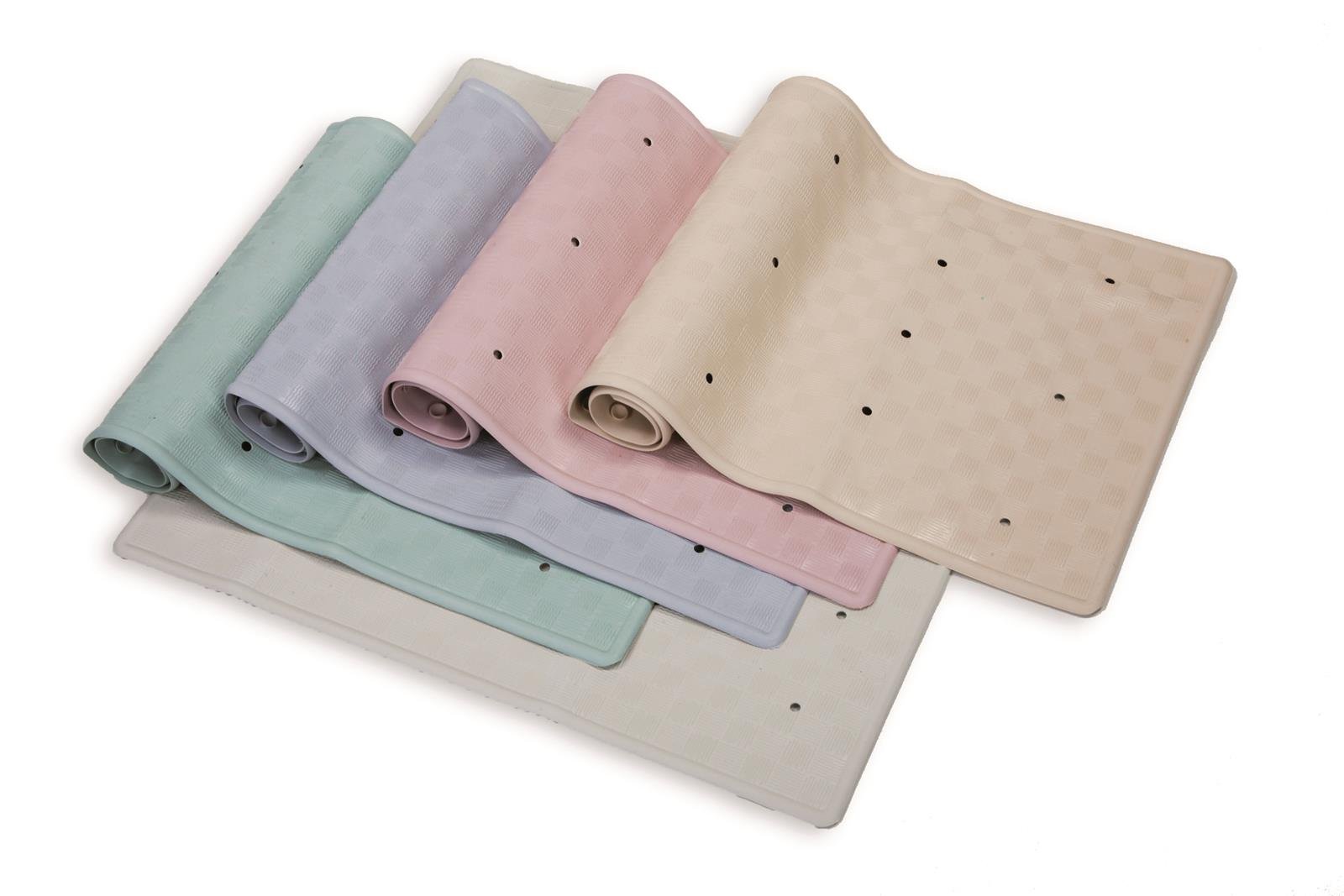 Blue Canyon Pink Nonslip Antibacterial Rubber Bath Mats, Quick Dry Bath Rug With Suction Pads & Drain Holes, Mould Resistant Bathroom Accessory, Durable Bath Rug Runner 34 X 74 Cm –