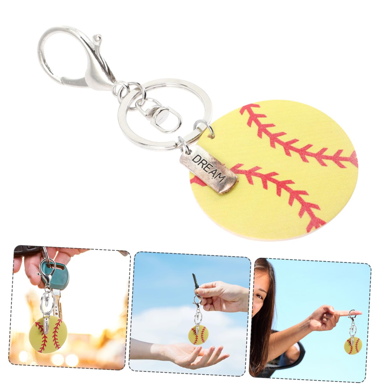 BESPORTBLE Portachiavi Da Softball Keychain Per Le Chiavi Portachiavi Per Ragazzi Attrezzatura Sport Fan Portachiavi Softball Per Ragazzi Portachiavi Per I Giocatori Lega