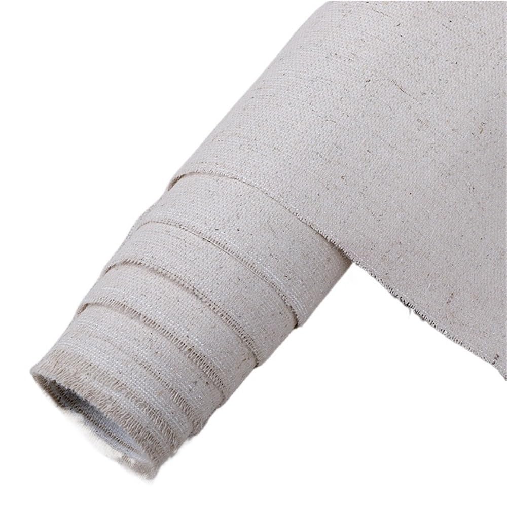 Rollo de lona de lino mezclado de 1 m, ancho de 38, 68 y 88 cm, rollo de tela de lona profesional en blanco for pintar, 1 unidad(78cm)