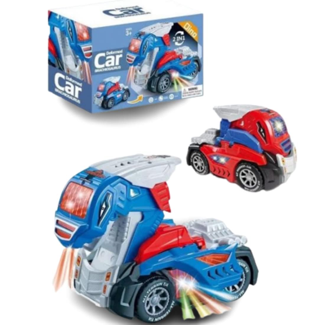Munmoll Plastic 2 In1 Dino Car Kids Deformed Transforming Brachiosaurus Car LED and Roaring Dino Robot Car Toys for Boys Girls Kids Multicolor (2in1 Car Dino) (B0CXDNHX9P) Amazon Price History, Amazon Price Tracker