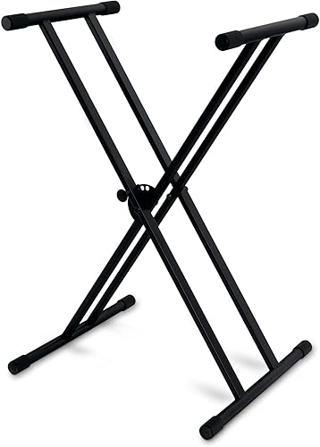 Kirstein X-KeyboardstA nder doppelstrebig  hA henverstellbar 5-Stufen  klappbar  stabil  schwarz