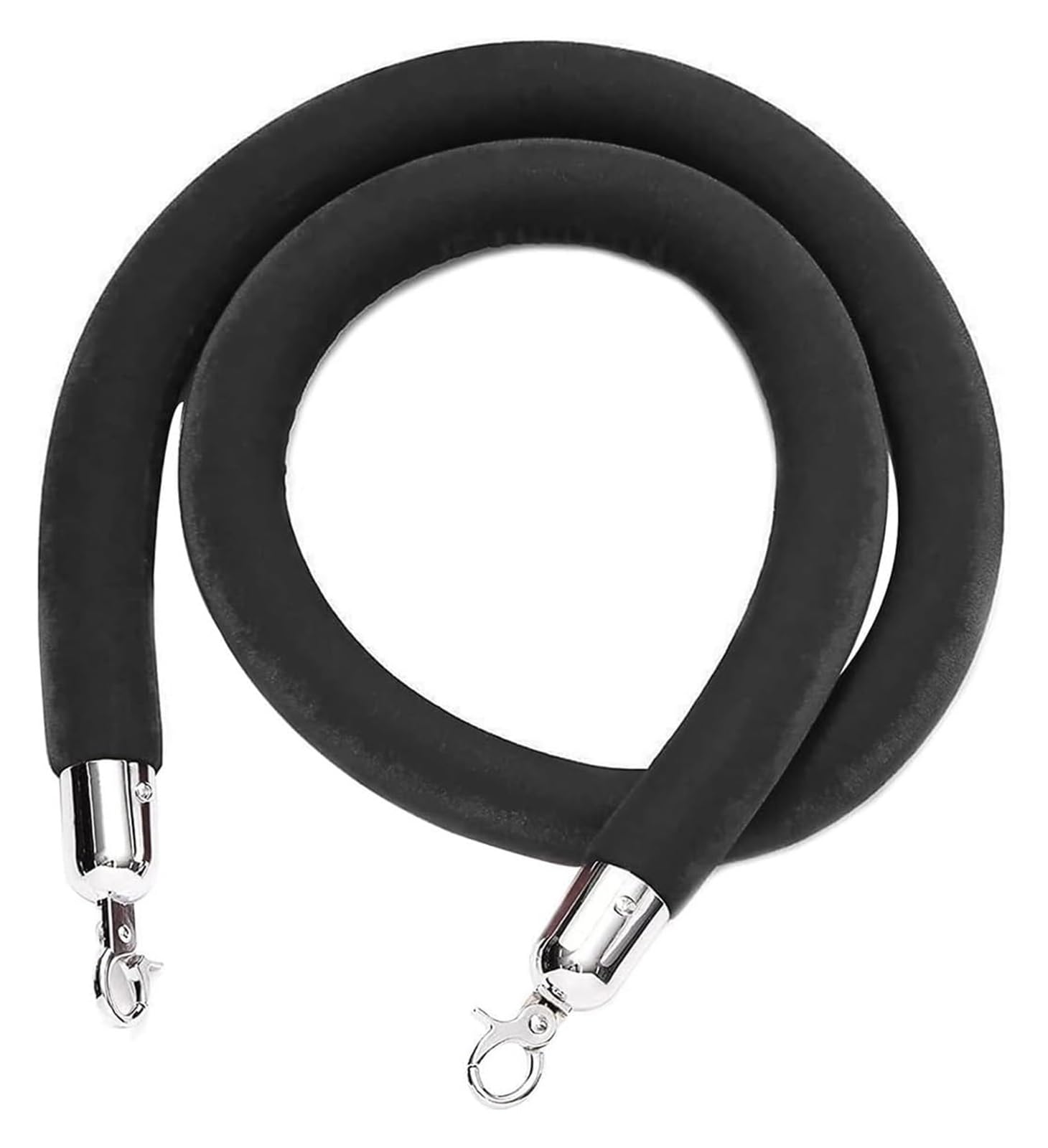 Cordes de guidage VIP en velours noir épais de 120 cm pour poteaux de balisage d'hôtel