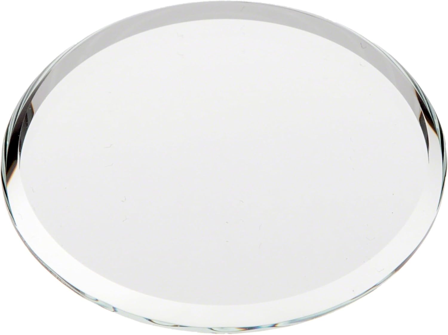 Plymor 2" Round, 3mm Thick Beveled Glass Mirror Circle, Pack of 12