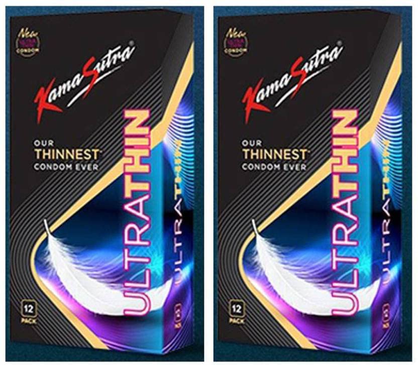 Kamasutra Ultrathin condom Pack of 2 Thinnest condoms ever Condom (Set of 2, 24 Sheets)-image-2