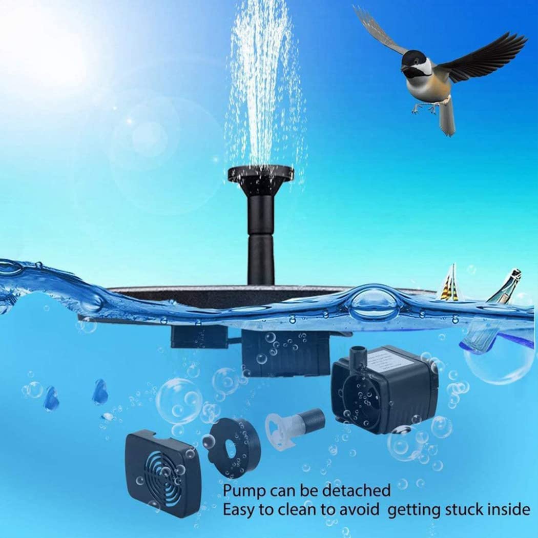 Fontana Solare da Giardino, Fontanelle Laghetto da Esterno, Pompa Solare per Fontana con 6 Effetti, Fontana Zampillo Energia Solare per Laghetti da Fontane, Vaschetta per Gli Uccelli O Pesci