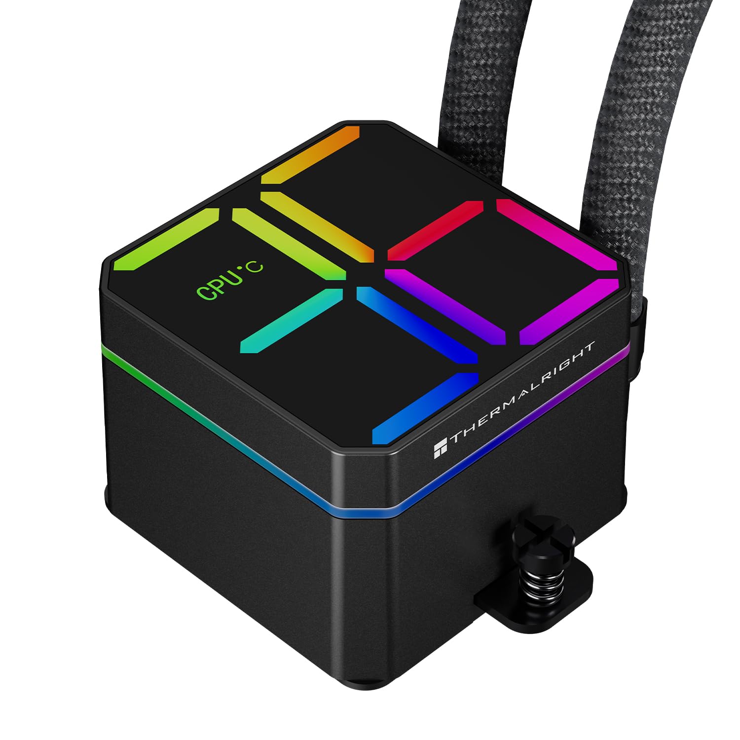 Thermalright TR Magic Qube 360 ARGB Black - Raffreddatore liquido per CPU, 2000 giri/min, per AM4/AM5, Intel LGA115X/1200/1700/1851, cambio di colore, display digitale