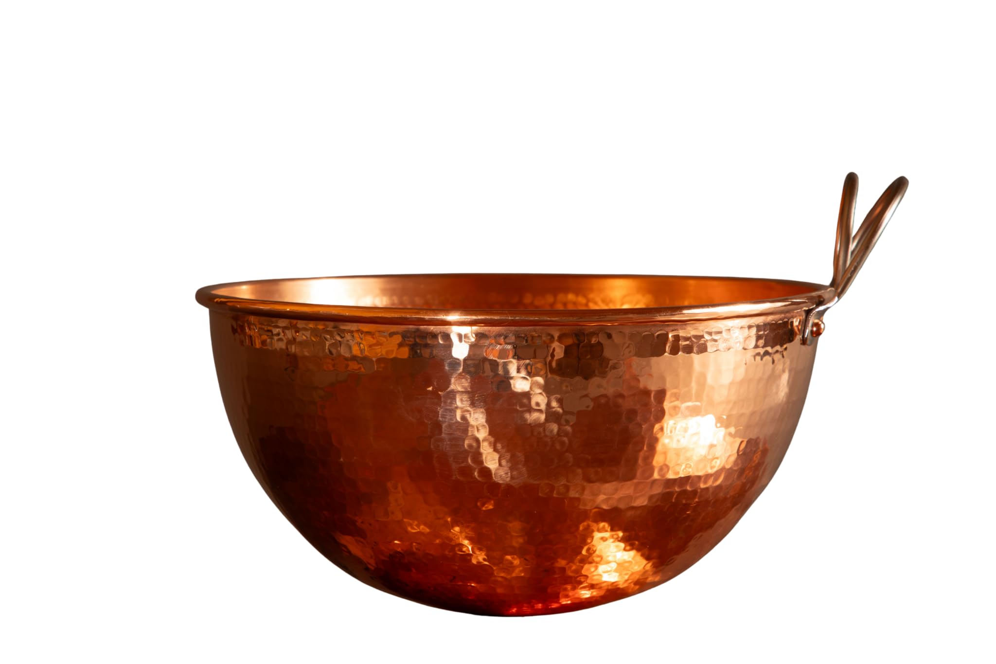 Sertodo Solid Copper Mixing Bowl | 2.5 qt, 10-inch Diameter | 100% Pure Hammered Copper Bowl for Kitchen, Baking & Cooking | Large Mixing Bowls for Whisking, Beating & Serving