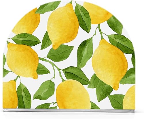 Servilleteros acrílicos de limón en forma de U para mesa y cocina, servilleteros de mesa para restaurantes, fiestas, bodas, decoración del hogar