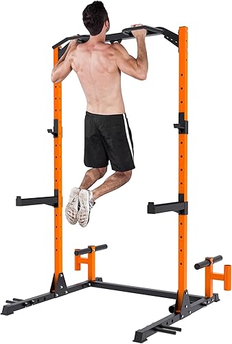 Miniatura 8 de leikefitness Equipo de ejercicio multifunción de torre de energía, estación de inmersión para dominadas, altura ajustable para gimnasio en casa,