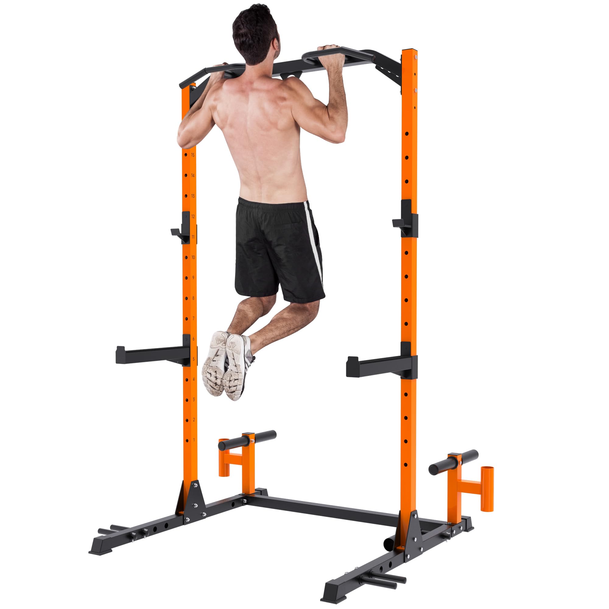 leikefitness Multifunction Power Tower Exercise Equipment Pull Up Dip Station Height Adjustable for Home Gym Strength Training Fitness