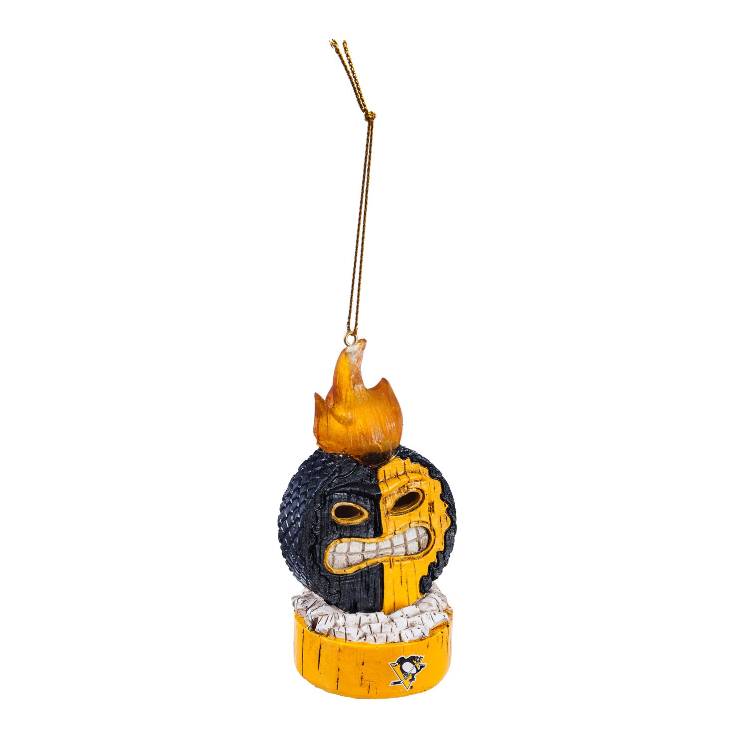 Team Sports America Pittsburgh Penguins Lit Team Tiki Ball Ornament