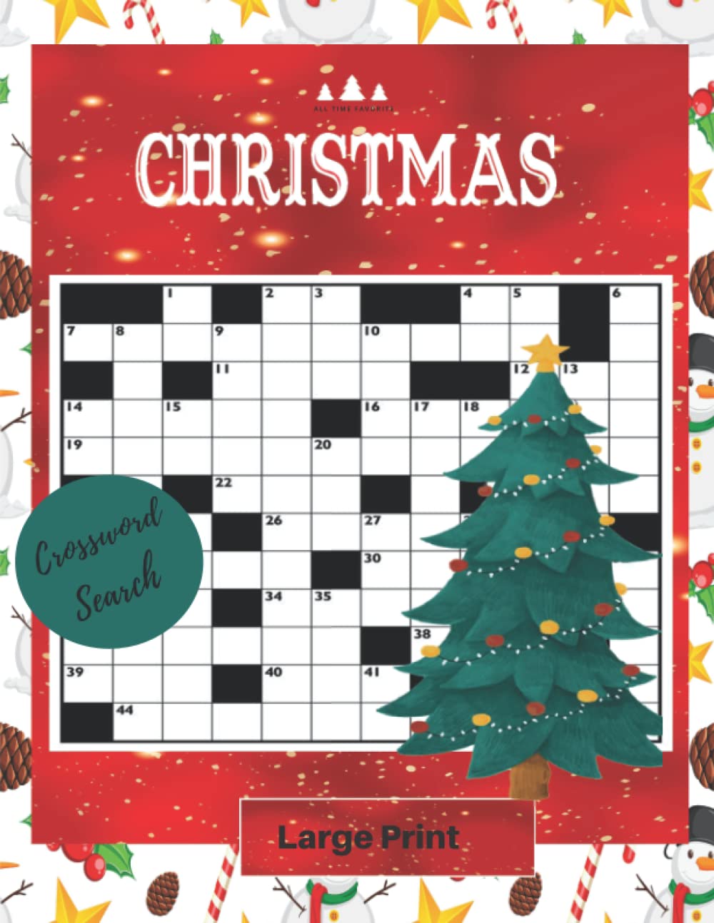 All Time Favorite Christmas Crossword Search Large Print: : Christmas Themed Word Find Puzzle Book for Adults and Teens - Winter Themed Word Find Puzzle Book