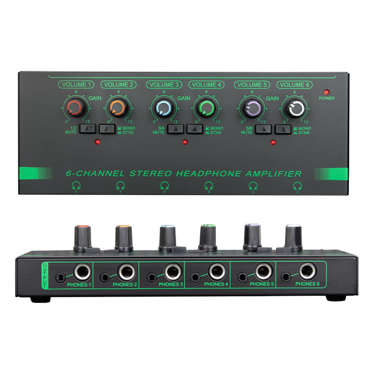 Amplificateurs de casque professionnels à 6 voies Huba avec volume