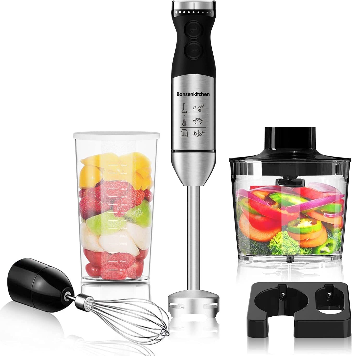 Amazon | Bonsenkitchen ハンドブレンダー ハイパワー ハンド