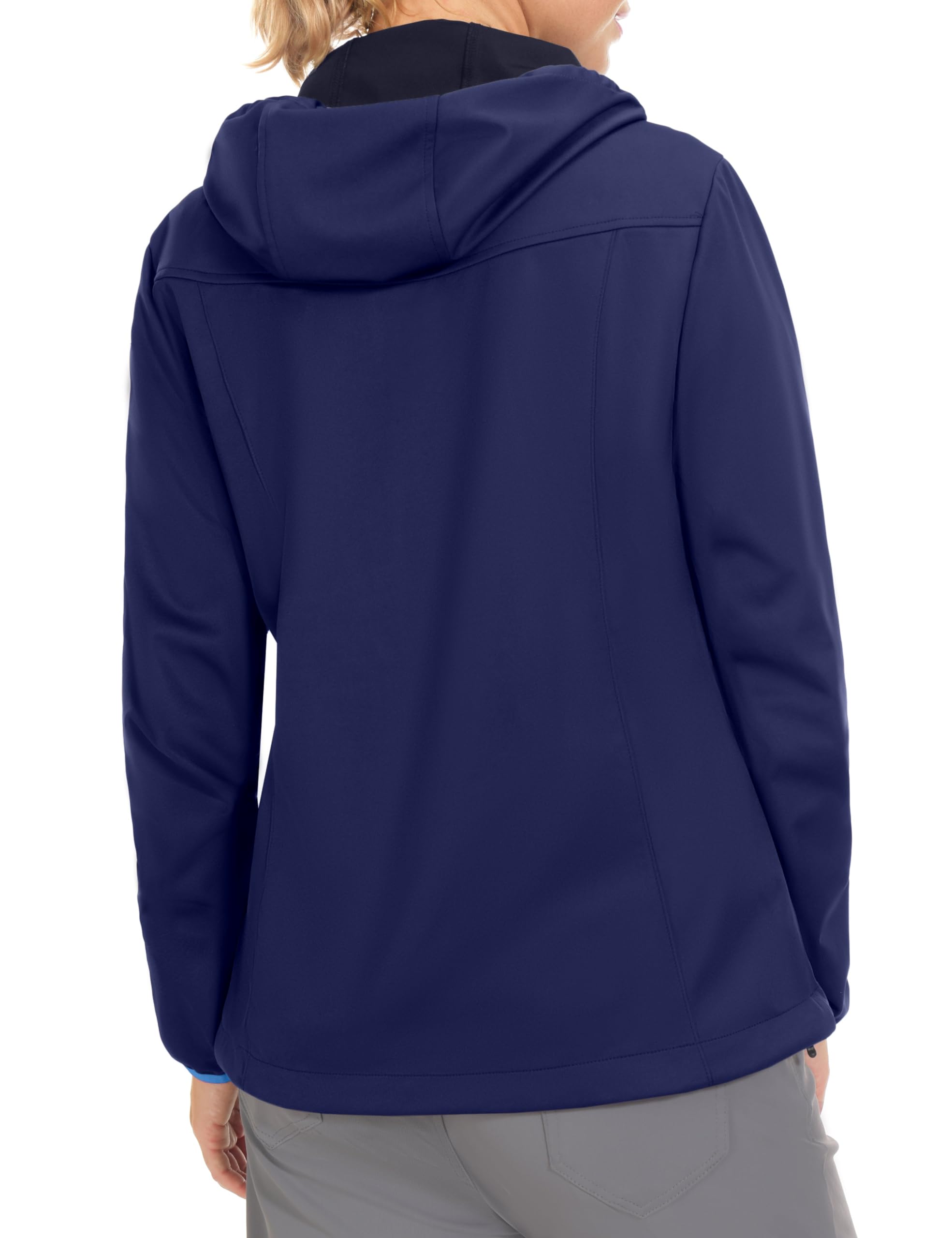 Little Donkey Andy - Veste coupe softshell légère à capuche pour femme pour course à pied, voyage, randonnée, coupe-vent et imperméable