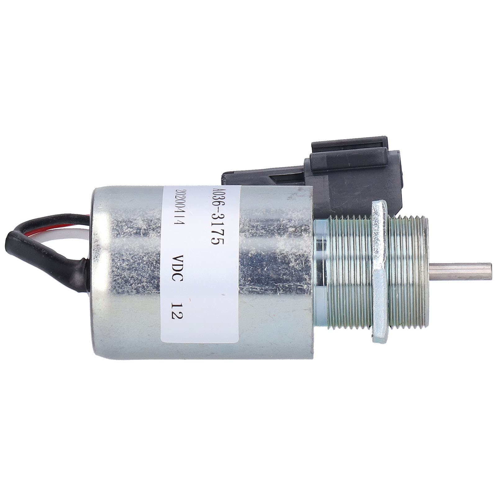 Hilitand 12V Válvula solenoide, accesorios de excavadora de acero con cierre de combustible A036‑3175 aptos para material de acero Mitsubishi (12V)