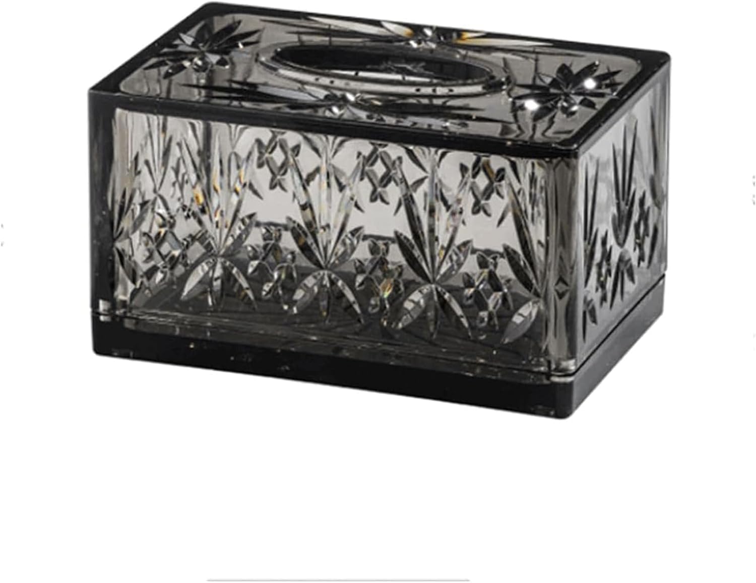Attractive Rectangular Tissue Box Cover Crystal Style Transparent Tissue Holder for House Office Car Hotel Bathroom Desks Countertops Modern