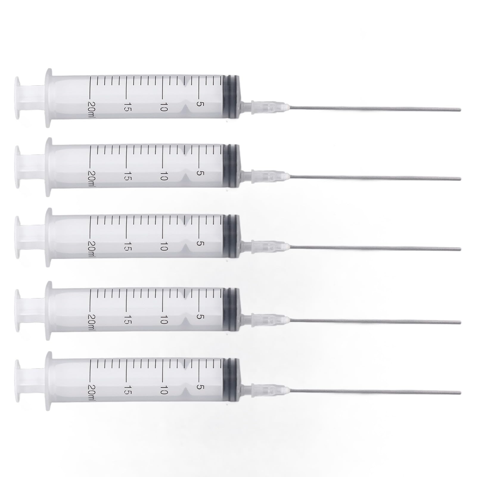 Vikye Imprimantes D'injection D'encre Seringue 20 Ml avec Aiguille Plate 10 Cm pour PP et Acier Inoxydable