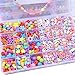 Produktbild Newin Star 24 DIY Kaffeebohnen Acryl Farbige Kinder Spielzeug mit Perlen Materialien Kunsthandwerk 24 Cartoon Farben 1-Gitter Set
