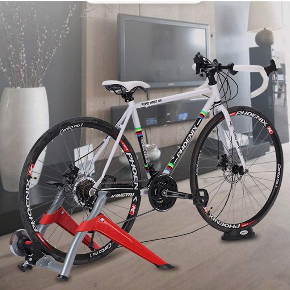 Bike Trainer Stand □ Allenatore per biciclette per uso interno portatile 1-6 Leves regolabile volano magnetico regolabile, strutture fisse per biciclette per biciclette per strada e mountain bik