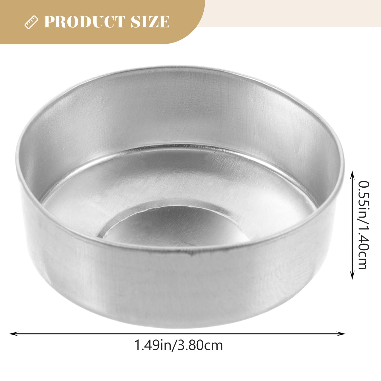 OUNONA 500Pcs Silver Aluminum Tea Light Tins Empty Candle Making Containers for DIY Projects for Tea Lights Votives and Packaging