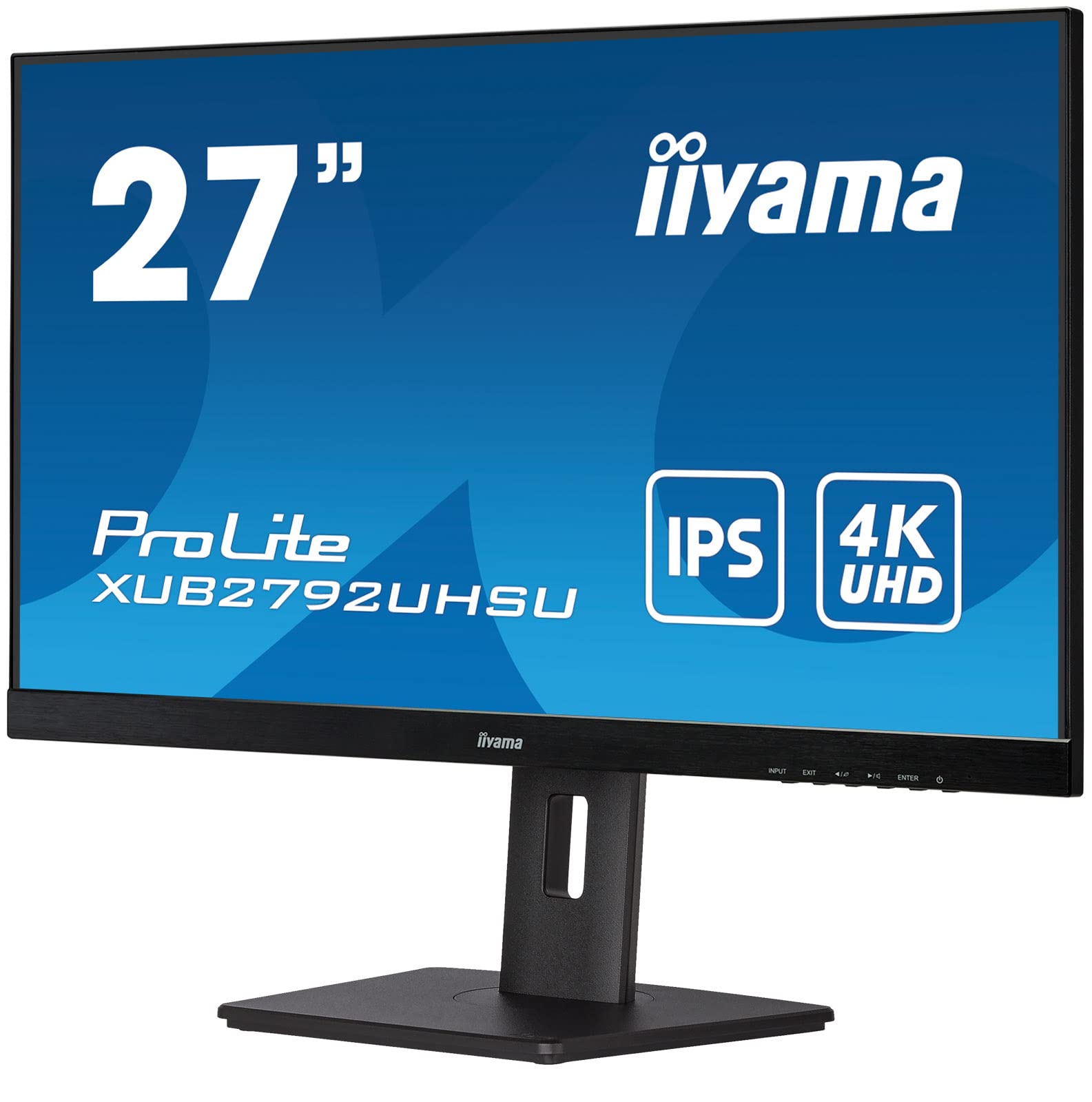 iiyama Prolite XUB2792UHSU-B5 68,45cm 27" IPS LED Monitor 4K UHD DVI HDMI DP USB3.0 Slim-Line Höhenverstellung Pivot schwarz