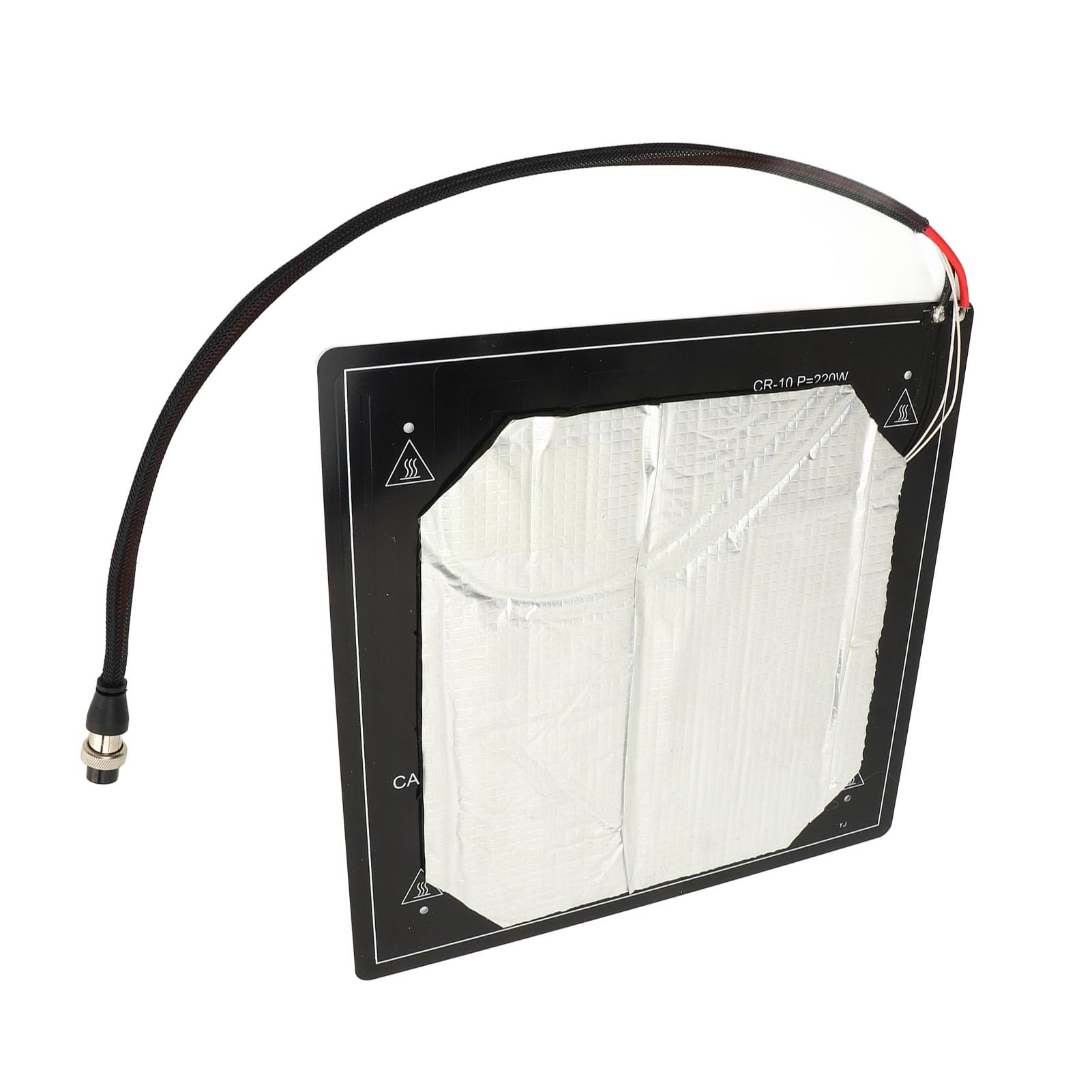 Placa de cama calefactora de aluminio para impresora 3D Plataforma calefactora de alto rendimiento Control de temperatura estable para CR10 ENDER3 TEVO 310x310 mm Pieza de a (12V)