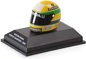 1/8 MINIATURA CAPACETE AYRTON SENNA BI CAMPEÃO 1990