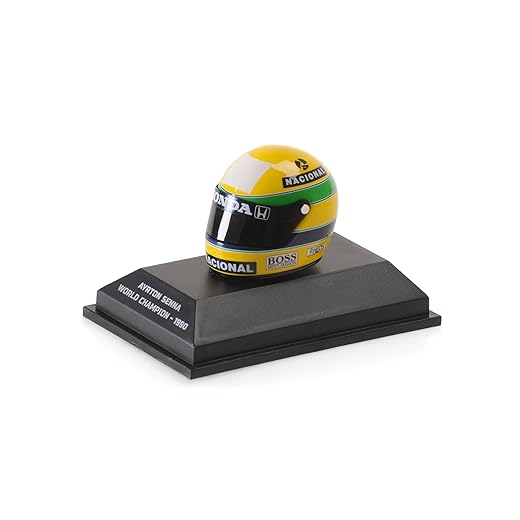 1/8 MINIATURA CAPACETE AYRTON SENNA BI CAMPEÃO 1990