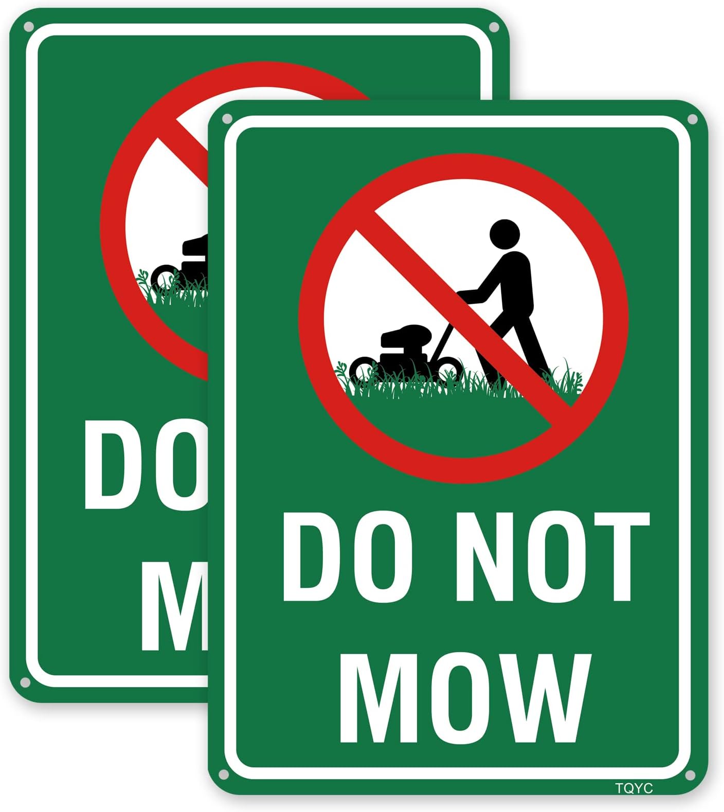 4 Less Co 2 Pack of 8x12 Inch DO NOT MOW Yard Sign with Stake wbv Patio, Lawn