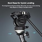 SmallRig Video Tripod CT210, 75" Video Camera Tripod Monopod with +/-15° Leveling Base Fluid Head, Professional Camera Tripod Compatible with Video Camera, DSLR, Camcorder-4475