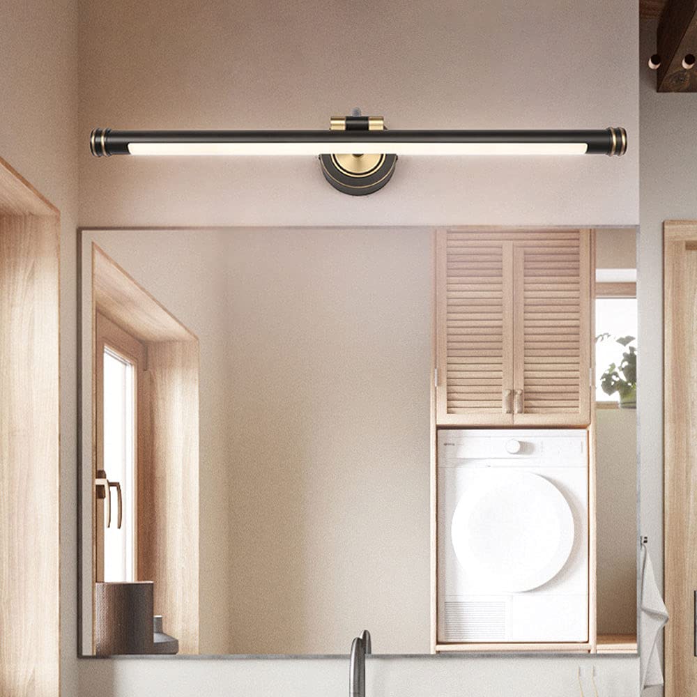 Lampa Łazienkowa Led Siet Z Regulacją Oświetlenia Lustra, Oświetlenie Lustra Do Makijażu, Miedziane Oprawy Oświetleniowe Do Łazienki, Nad Szafkę Lustrzaną, Nowo,Black
