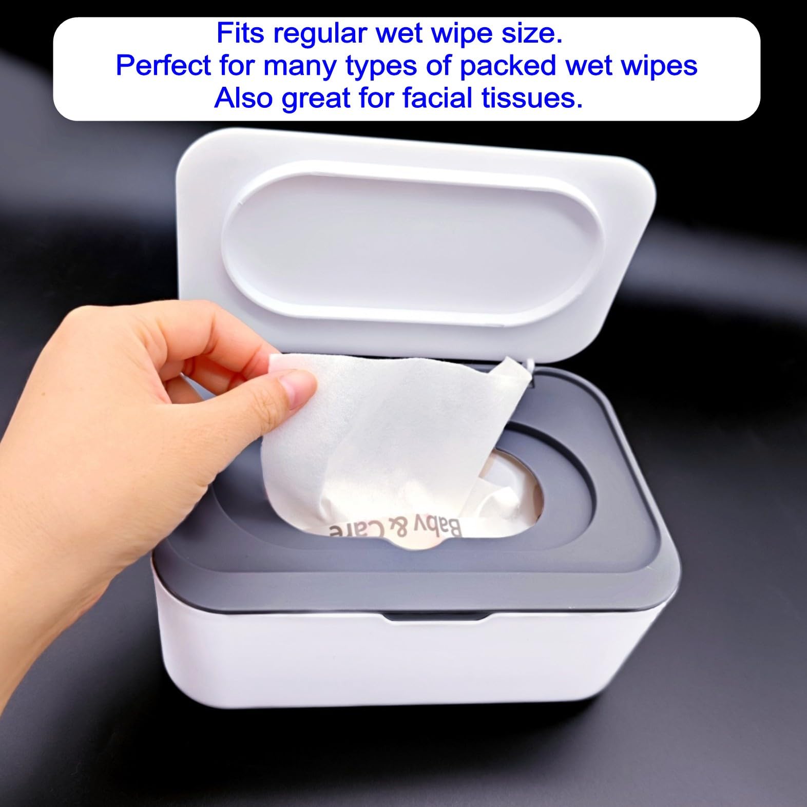JZK Wet wipes dispenser box with lid, baby wipe dispenser, moist toilet tissue box, bathroom wipes container, toilet wipes holder case - Image 2