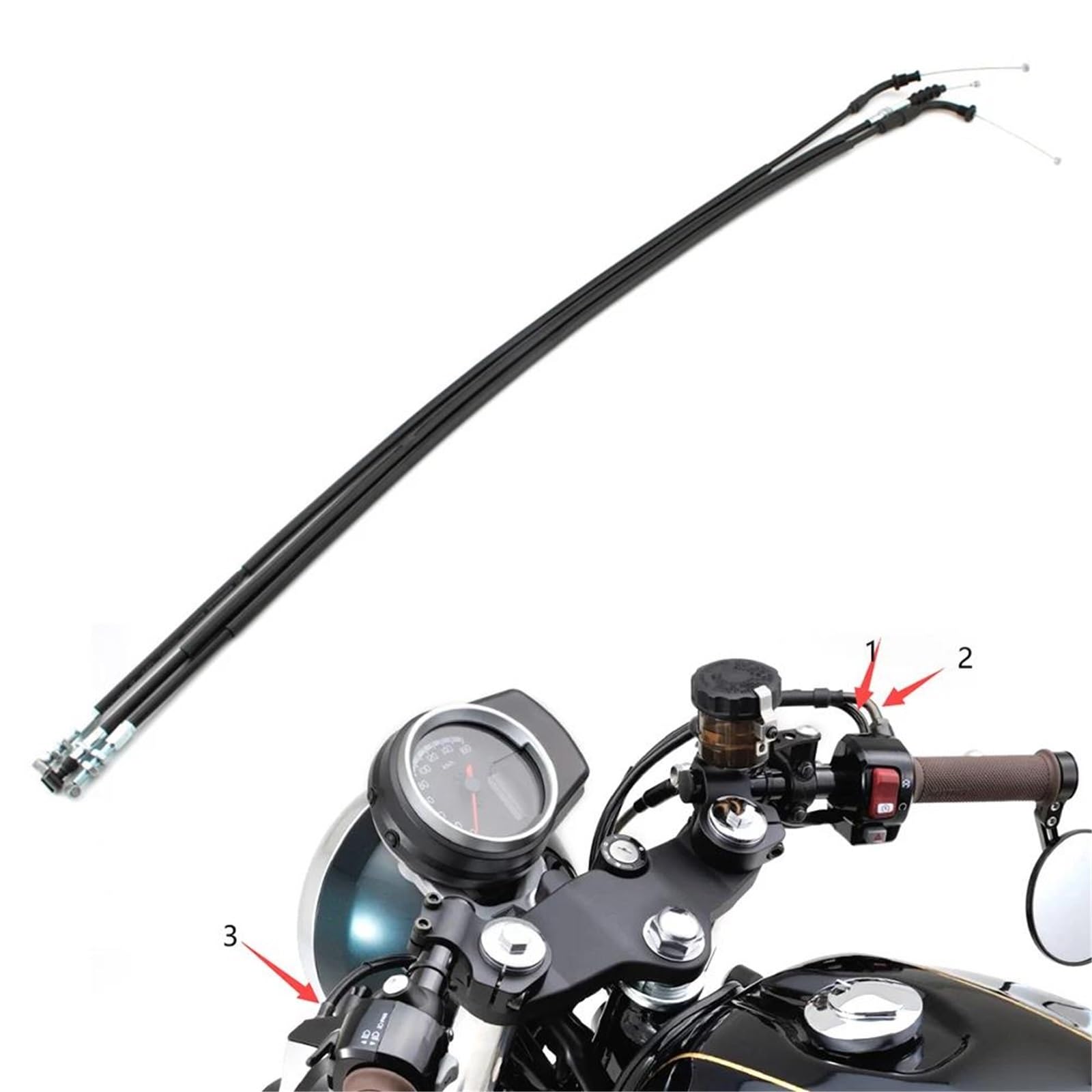 3 Piezas De Cable Embrague Motocicleta, Acelerador, Freno para GB350 NC59 CB350 CB350S 2021 2022 2023