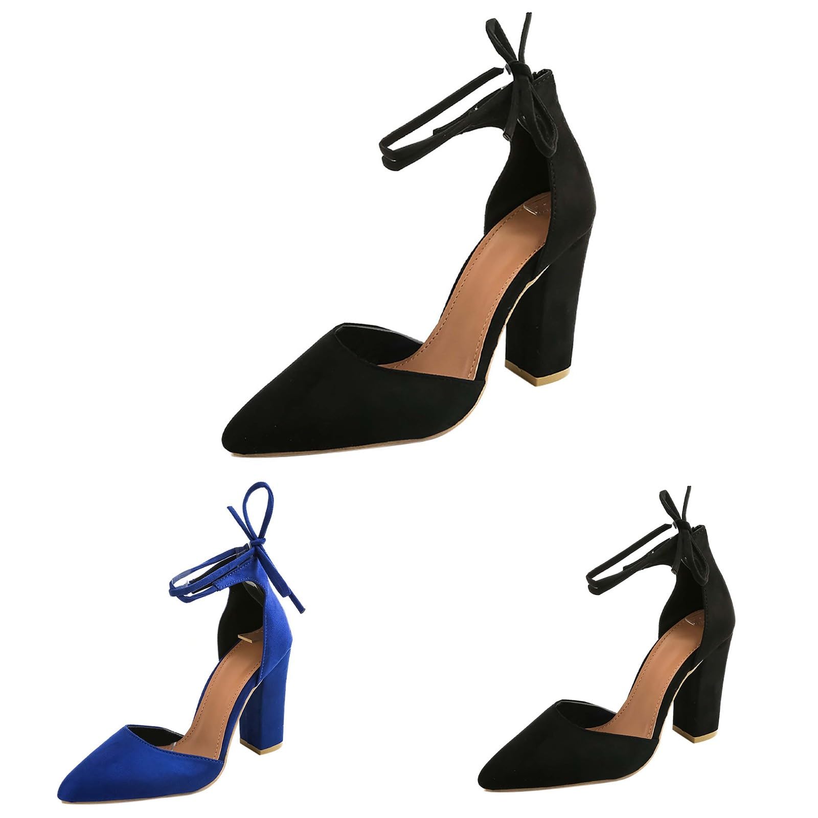 Zapatos de tacón altos elegantes y cómodos para mujer, elegantes y gruesos