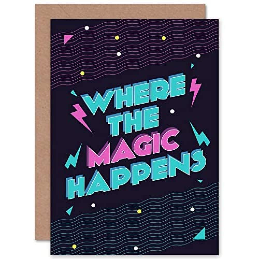 Wee Blue Coo Disco Kitchen Magic Happens Greeting Card With Envelope Inside Premium Quality