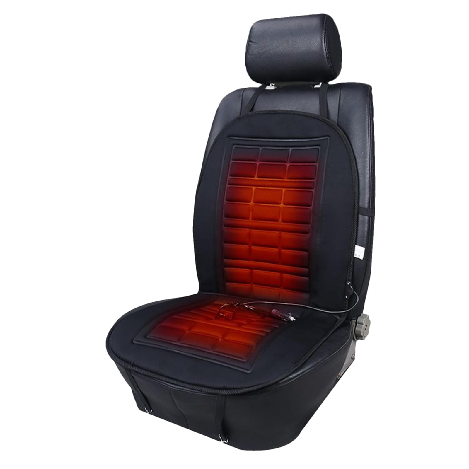 12-V-Auto-Heizkissen – verstellbares 2-stufiges Wärmekissen, weicher Wintersitzbezug aus Polyester | Perfekt für Limousinen-LKW--Pickup, Komfort in der kalten Jahreszeit, Reise-Fahrwärme, Fah