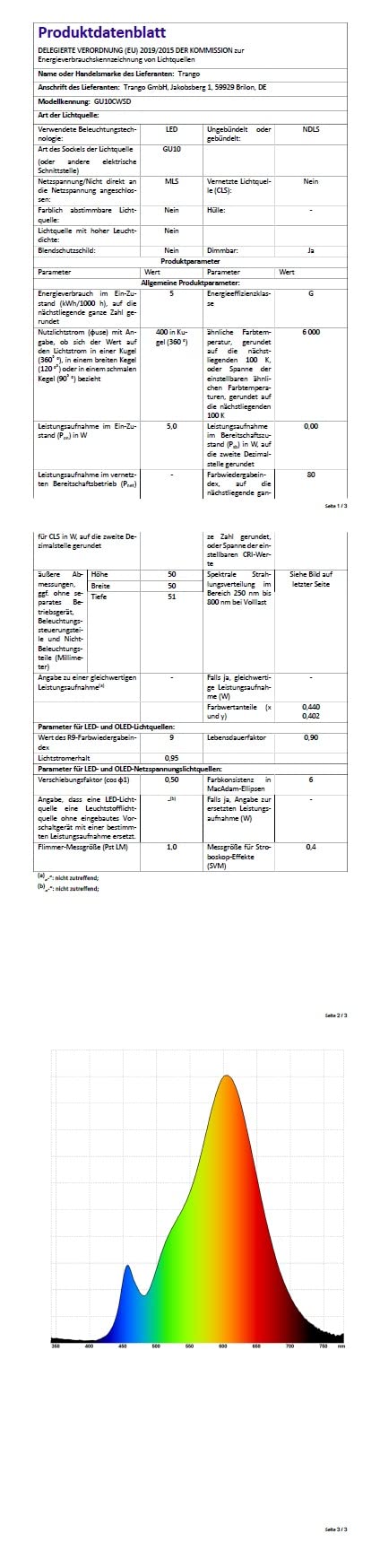 Trango 3-flammig 1006R-6KSD Rondell LED Badleuchte IP44 *RONNY* Bad Deckenleuchte - inkl. 3x 5 Watt 3-Stufen dimmbar 6000K Tageslichtweiß GU10 LED Leuchtmittel, Chrom Deckenstrahler, Spots schwenkbar