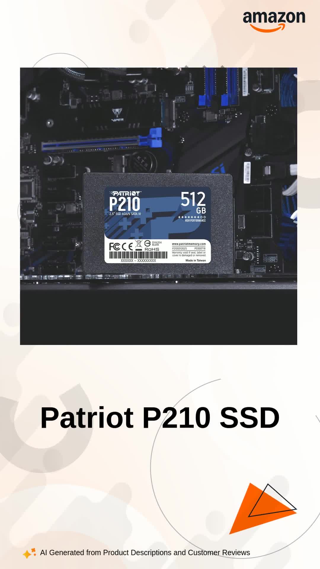 Patriot Memory P210 512GB Internal SSD