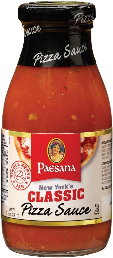 Paesana Classic Pizza Sauce, 8.5 Ounce - Single Serve Jar - Premium & Natural Ingredients