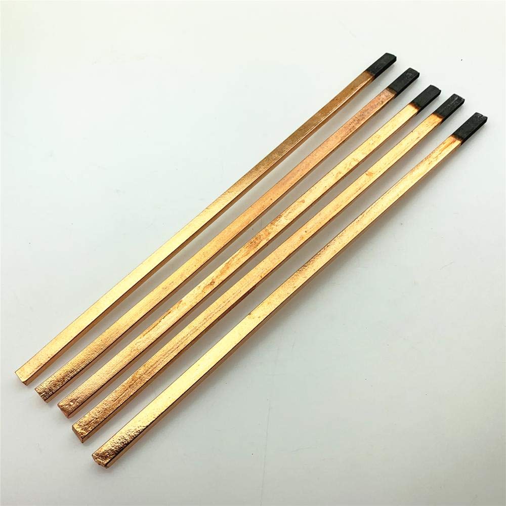 Varilla de soldadura Electrodo de grafito Recubrimiento de cobre Varilla de carbono plana circular, Barra de carbono de soldadura Reparación de chapa Varilla de carbono 8m, soldador Para soldar