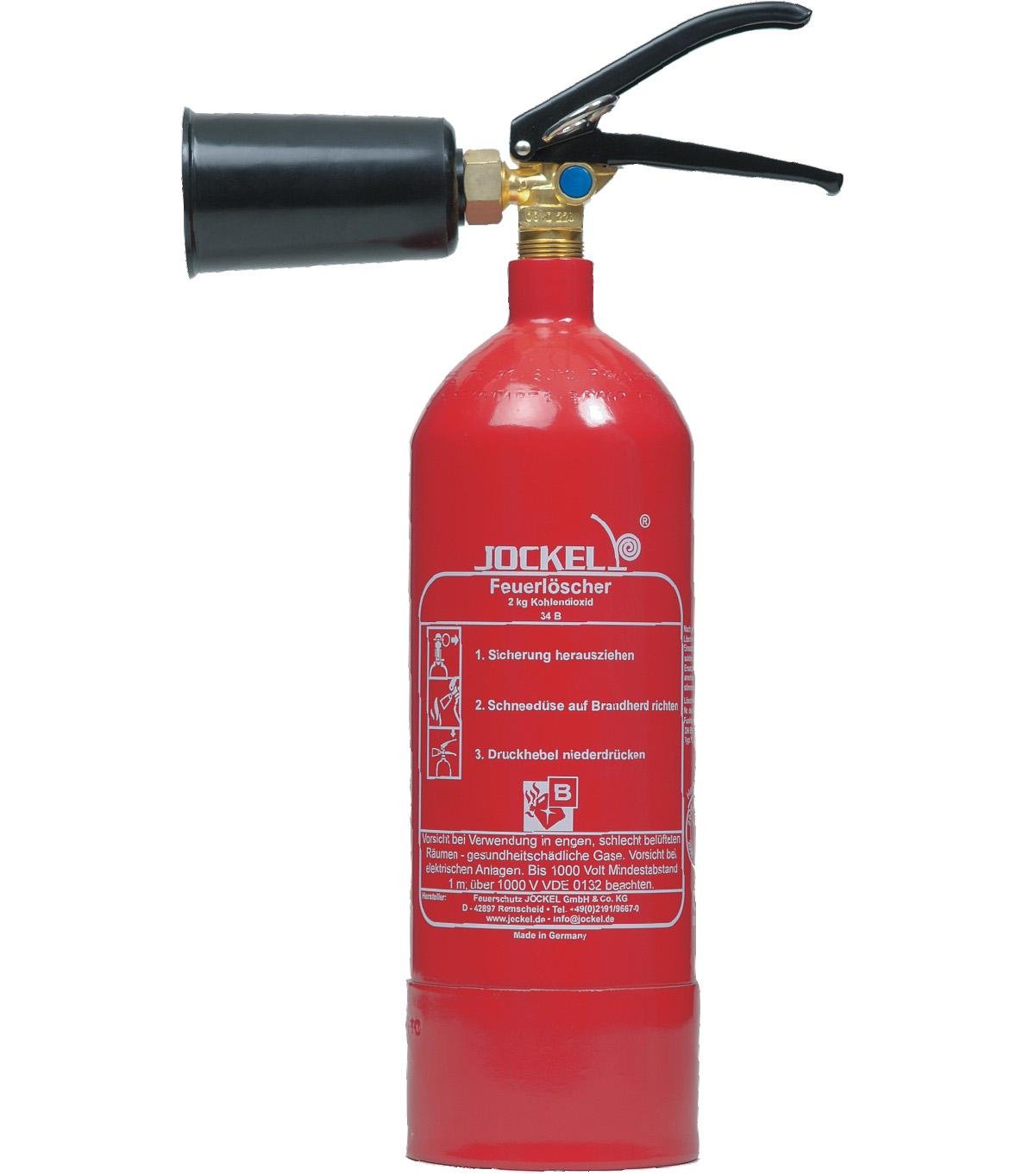 Jockel Feuerlöscher K2J Kohlendioxid-Feuerlöscher, 2 kg
