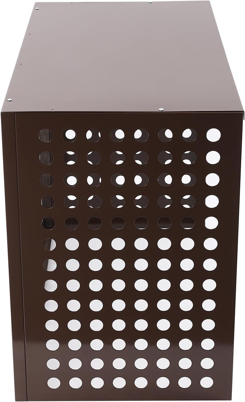 Air Conditioner Fence,Metal Composter Bin Liberty Circle Privacy Screens Fence Panels for A/C Conditioning & Trash Can Enclosure Pool Equipment Enclosure Panels (Coffee, 39.37 * 19.69 * 27.56in)