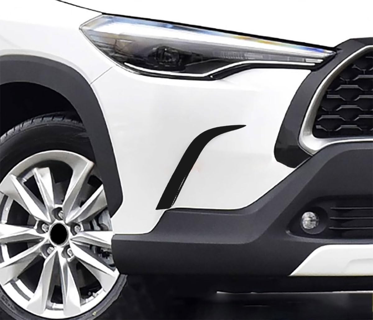 Headlight Front Light Lamp Cover Trims Compatible with Toyota Corolla Cross L/LE/XLE 2026 2025-2022 Headlight Blade Trim Exterior Car Accessories ABS 2PCS(Glossy Black Style)