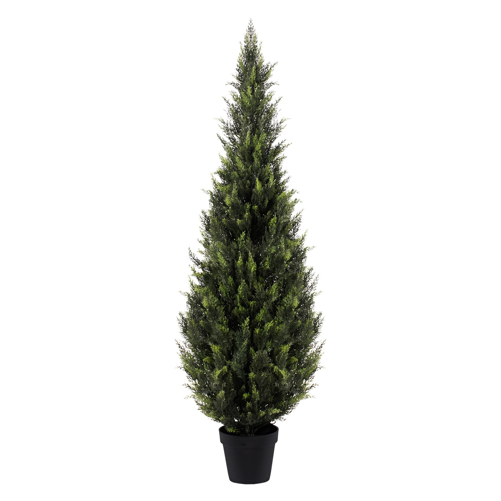 Keeplush 5ft Artificial Cedar Topiary Tree, Faux Plants, UV Resistant — image 1
