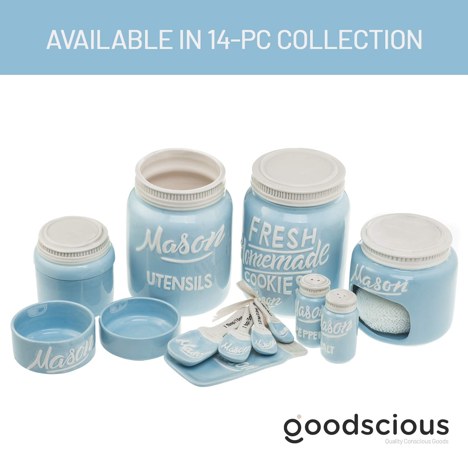 Amazon.com: Mason Jar Ceramic Measuring Cups - Stackable Measuring