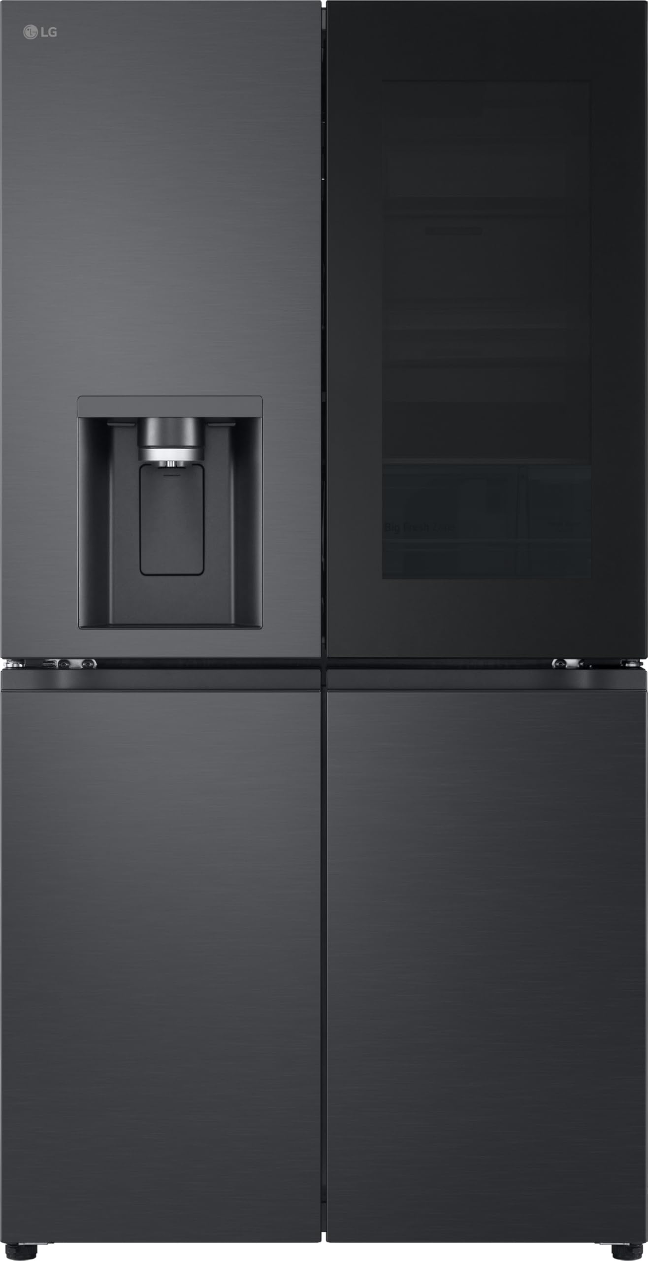 LG GMK961EV3E Multi-Door Kühlschrank mit Gefrierfach (646 L, Energieklasse E) mit InstaView, UVNano, Wassertank, LinearCooling, Total No Frost, Schwarz